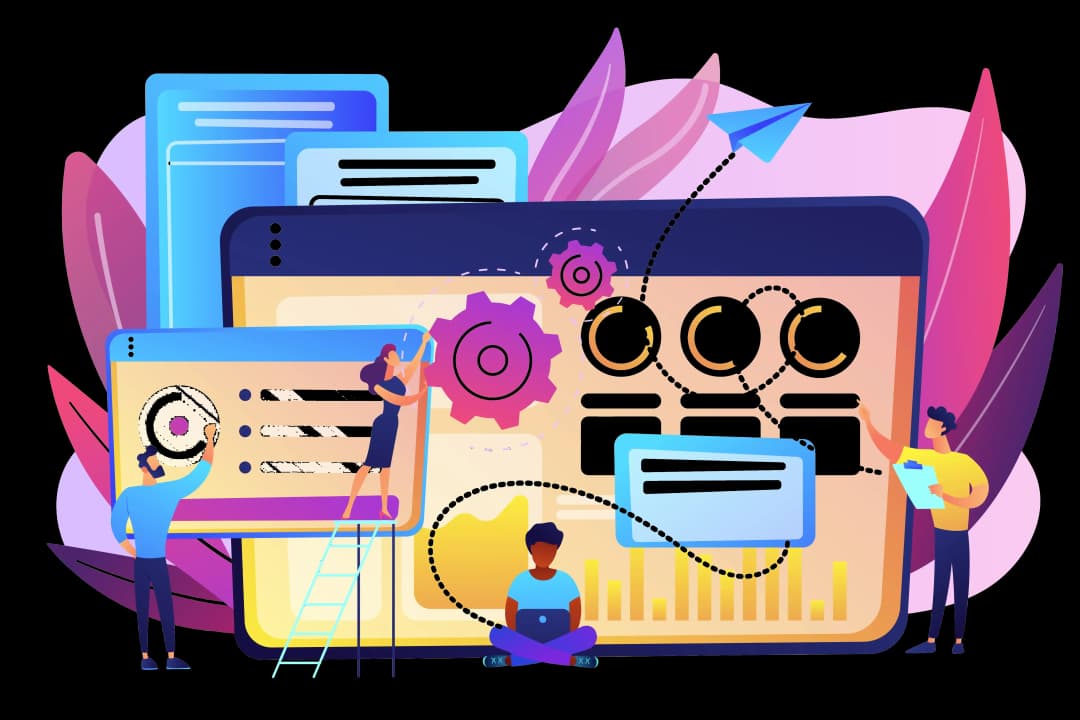 Cybersecurity lock illustration
