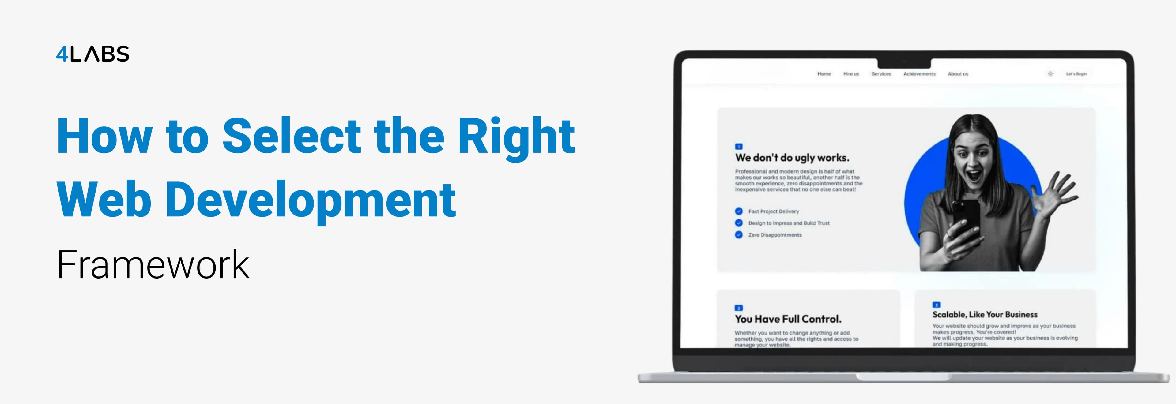 Choosing the right web development framework for business