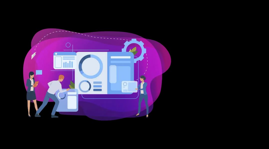 Cybersecurity lock illustration