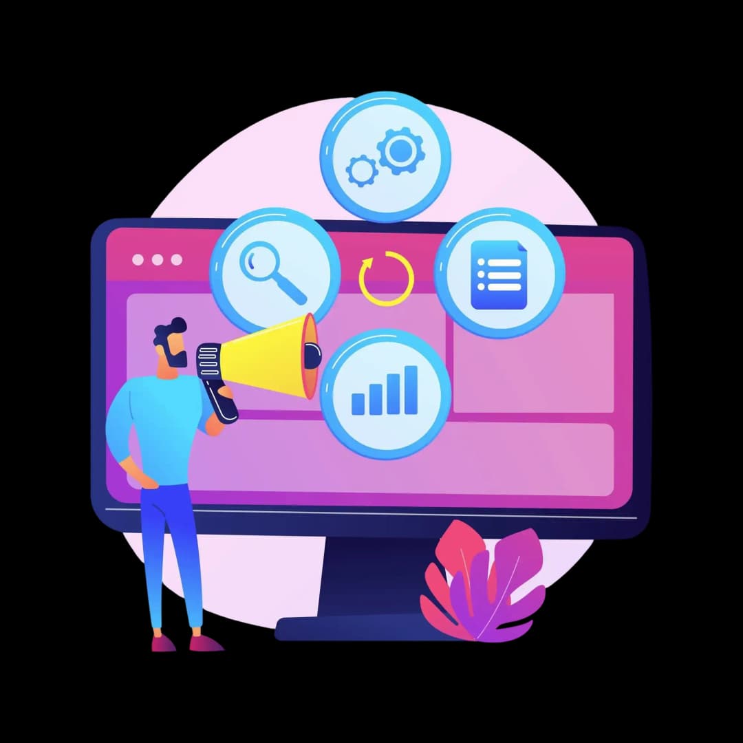 Cybersecurity lock illustration